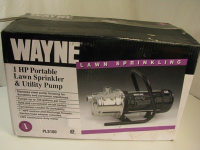wayne 1 hp portable lawn pump