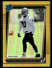 2021 Donruss Alex Leatherwood Press Proof Premium Rated Rookie RC #335 Raiders