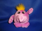 Ikea Goonk Small Plush 11" long x 3" tall light purple with yellow hair