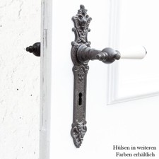 Drückergarnitur für Zimmertüren, Porzellangriff | BB72 | Eisen braun