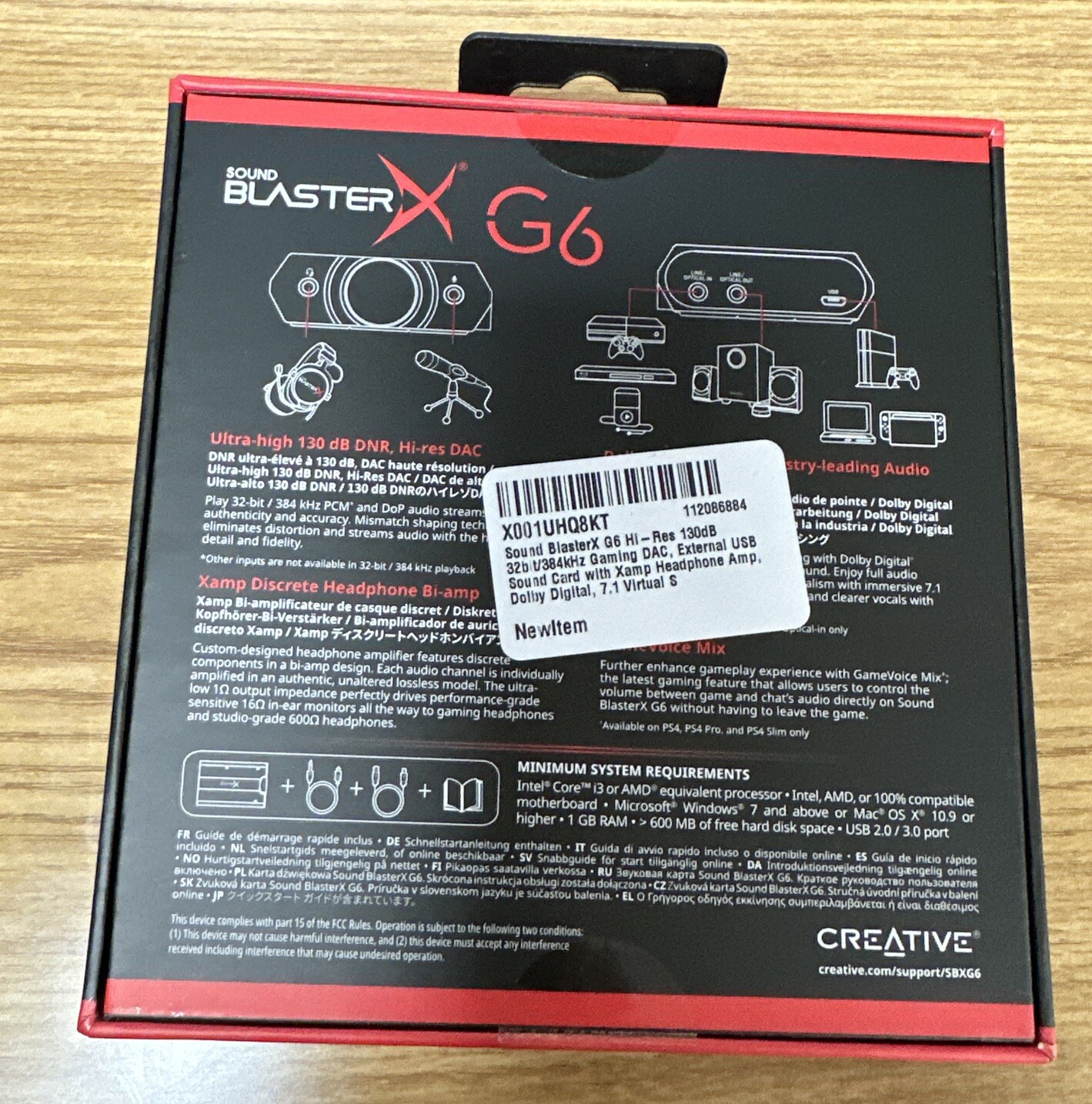 Creative Sound BlasterX G6 7.1 External USB Sound Card