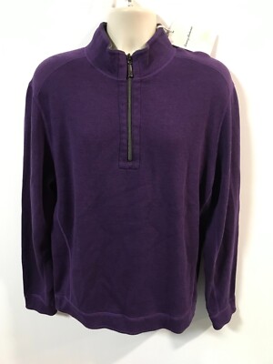 Tommy Bahama Men's Size M Reversible Flipshore Half Zip Sweatshirt $118 NWT