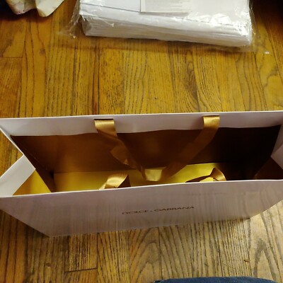 Authentic DOLCE & GABBANA Empty Shopping Gift Paper Bag Tote LARGE