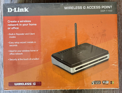 D-Link DAP-1150 Wireless G Access Point New In Box Sealed