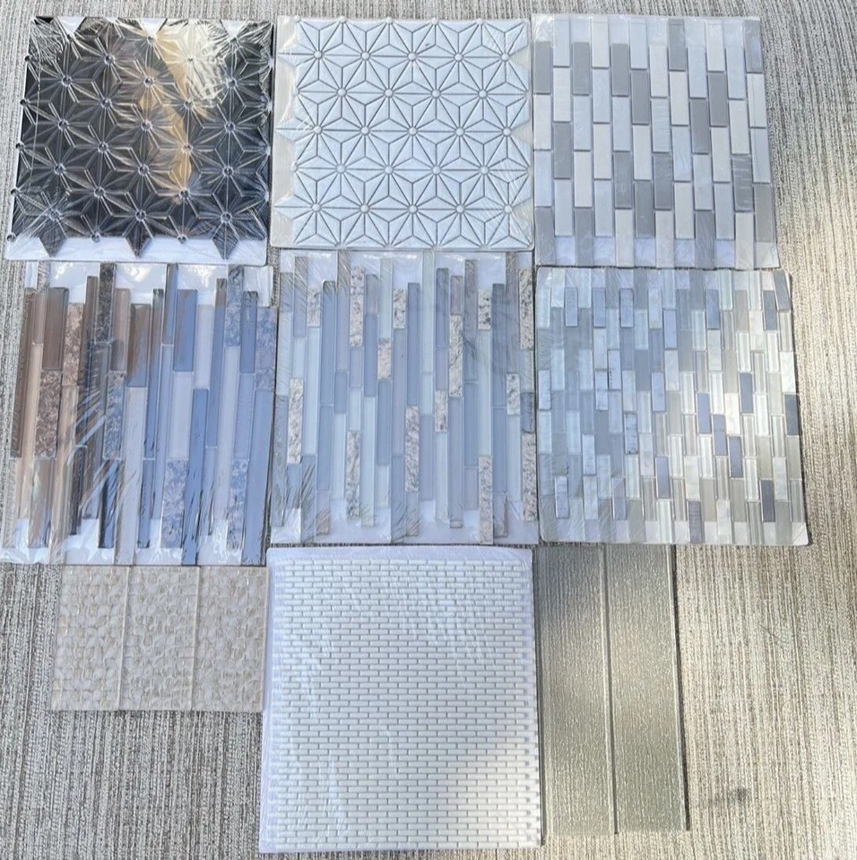 Black Ceramic Triangle Geometric Mosaic - Image 4 of 4