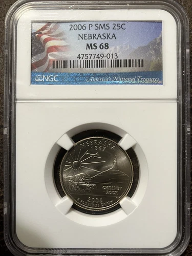 2006-P 25C Nebraska State Quarter NGC MS 68