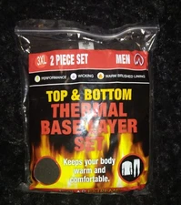 Men's Polar Extreme Thermal Base Layer Set Size 3XL Color Black  Wicking System