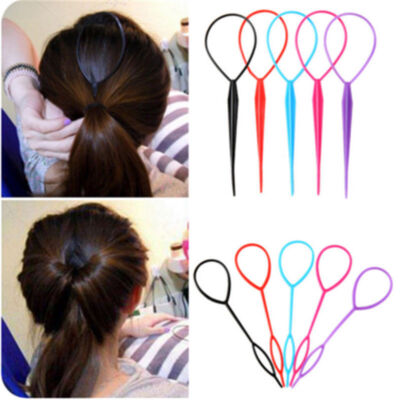 Topsy Tail Haar Pferdeschwanz Zopfmacher Styling Schleife Zubehör Saloon benutzerfreundliches Werkzeug