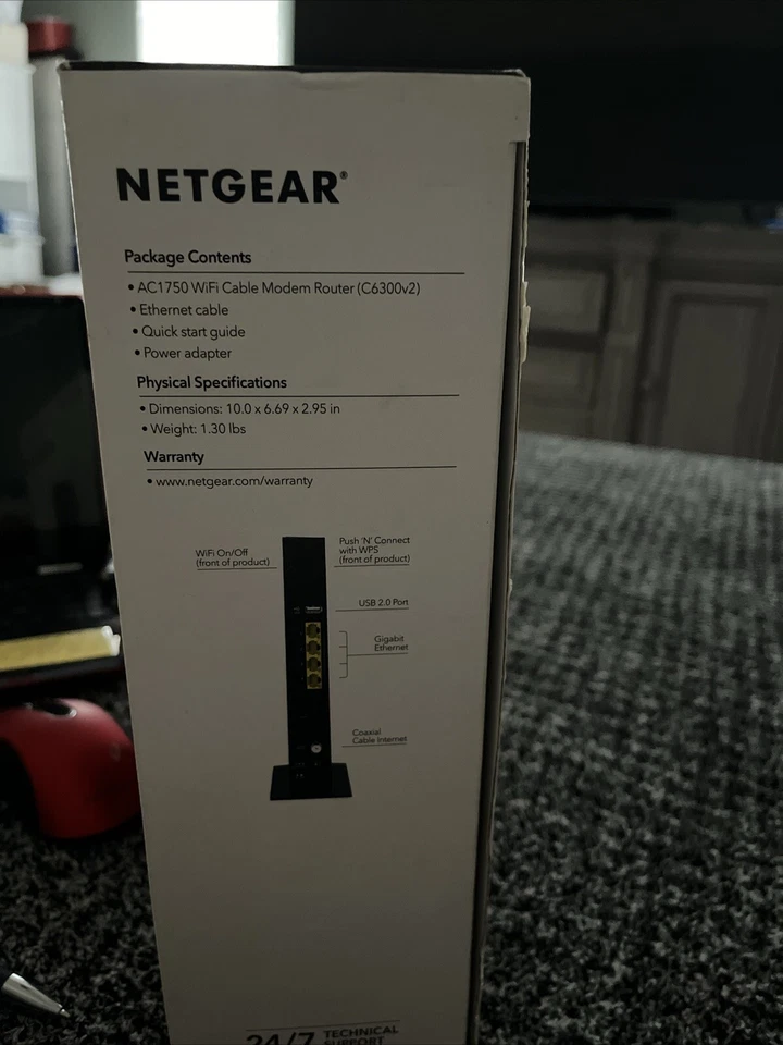 NETGEAR AC1750 C6300 Wi-Fi DOCSIS 3.0 Cable Modem Router - Image 3 of 3