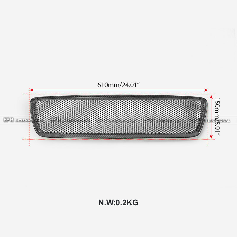 For VOLVO 2001-2004 V70 R Type Front Bumper Grill mesh Dry carbon