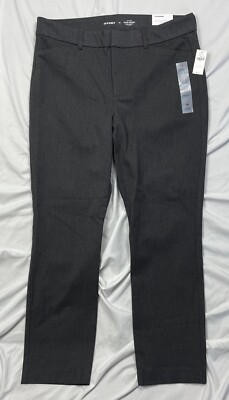 Old Navy Pants Women's Sz. 14 Pixie Skinny High Rise Gray Ankle Cotton Blend