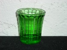 Akro Agate Small Stacked Disc and Interior Panel Tumbler Green