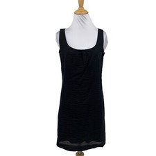 J Crew Dress Women 0 Black Cotton Sleeveless Fully Lined Side Zip Keyhole Sheath
