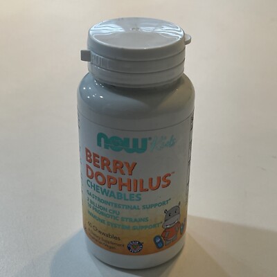 NOW FOODS BerryDophilus Kids - 60 Chewables 10/2025