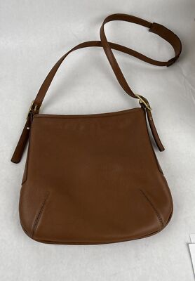 Coach 90s Vintage Court Leather Crossbody 9204 Bag Purse Beige Zip