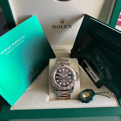 Rolex Yacht-Master 126621 Pink Gold/Steel 40mm Oyster Bracelet with Gold Bezel