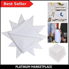 Premium 12-teiliges Baumwolltaschentuch Set - 40 cm ges&auml;umter Stich, maschinenwaschbar