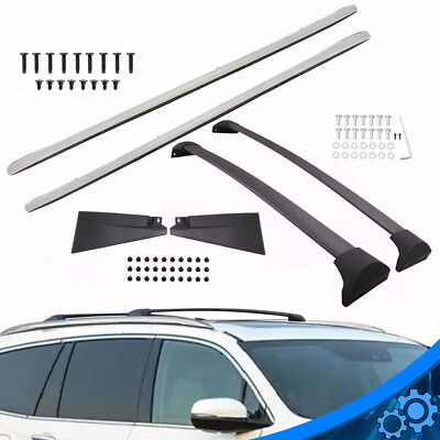 For 2016-2022 Honda Pilot 4Pcs Roof Rack Side Rail Cross Bar