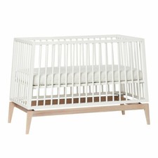 Leander Luna Babybett 120x60cm - weiß/Eiche OHNE MATRATZE - NEU + SOFORT !