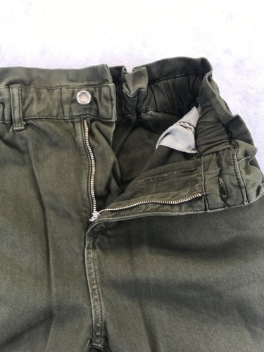 Zara Trousers Women’s 21W 23L Olive Boho Elastic Waist Romantic - Picture 9 of 19