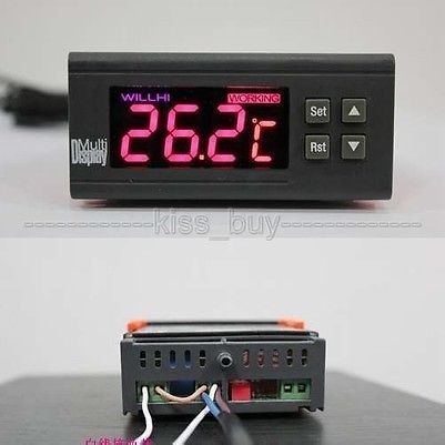 C/F DC 12V Digital LCD Temperature Controller Thermostat Relay Switch + Sensor