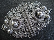 G&uuml;rtelschnalle Silber 833 Niederlande Handarbeit zweiteilig von ca. 1880
