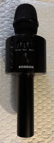 BONAOK Wireless Bluetooth Karaoke Microphone (Black) Model Q37