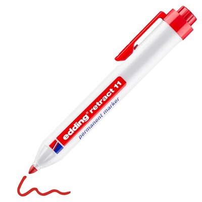 Edding E11002 Retract 11 Permanent Marker, Red 002, 03: 1 Pen - Red