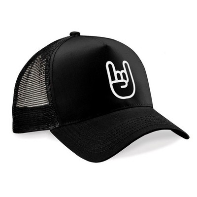 METAL HORNS neu schwarz Truckermütze Mesh Cap Snapback bestickt