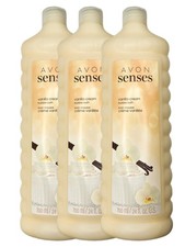 Avon Senses Vanilla Cream Bubble Bath 24 fl.oz. Lot 3 bottles