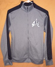 Jacket, Jordan, Nike Air, LS, w/zipper fully fxns, Gray  black, Youth size: Lar
