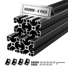 VEVOR 4PCS 4040 Aluminum Extrusion 15.75" 400 mm T Slot Anodized Linear Rail