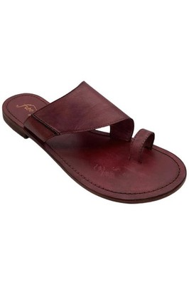 Free People Women's Sant Antoni Leather Slip-On Slide Sandal Cherry