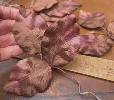 vintage 1940s tri leaves silk satin 1 spray made in Japan