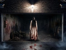 Halloween Decorations Outdoor Garage Door Cover 16x7 Ft, Large 3D Scary Women Gh