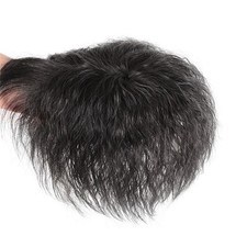 Seamless Clip in Kinky Curly Topper Replacement Replacement Wiglet Hairpiece