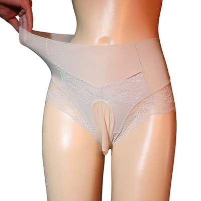 Herren Eis Seide Slips Alltagskleidung hohe Taille durchsichtiges Design dehnbar