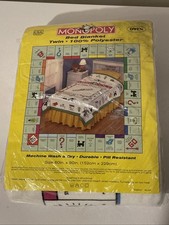 Vintage 1998 Hasbro Monopoly Podwójny kołdra 60" x 90"