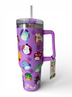 Squishmallows 40Oz Isolierter Becher Mit Strohhalm & Griff Reisebecher