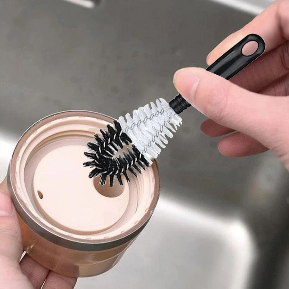 Conjunto de escova de mamadeira reutilizável 8 peças para frasco de copo limpeza de mamadeira uso na cozinha - Imagem 4 de 4