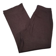 St John Santana Knit Wide Leg Pants Women  s 10 Brown Wool Rayon High Rise