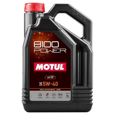 Motul 8100 Power 5W-40 Full Synthetic Ester-Based Formula For Turbocharged