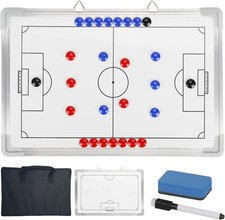 Magnetic Soccer Coaching Board, Double-Sided Soccer Whiteboard for Coaches, S...