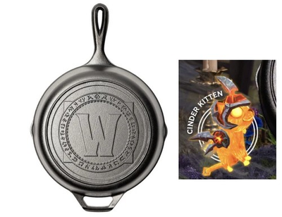 #ad #ad World of Warcraft Midnight 10.25quot; Cast Iron Skillet Pan Cinder Kitten Companion $42.99