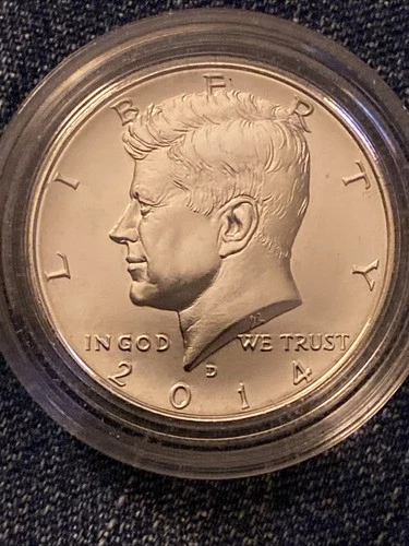 2014 D SILVER Kennedy Half Dollar BU Gem , From Fiftieth (50) Anniversary Set