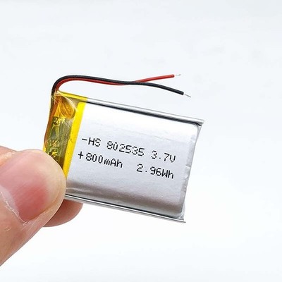 3.7V 800 mAh Rechargeable Polymer Li Battery 802535 For Driving Recorder Camera