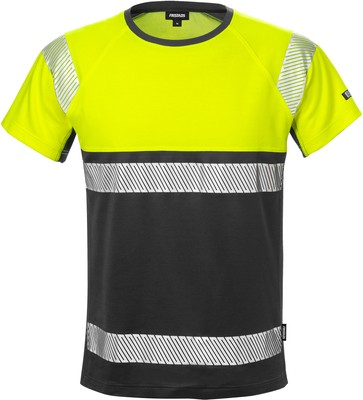 FRISTADS 129511-196 High Vis T-Shirt, Kl. 1 7518 THV  Gr.S Warnschutz-Gelb/Schwa