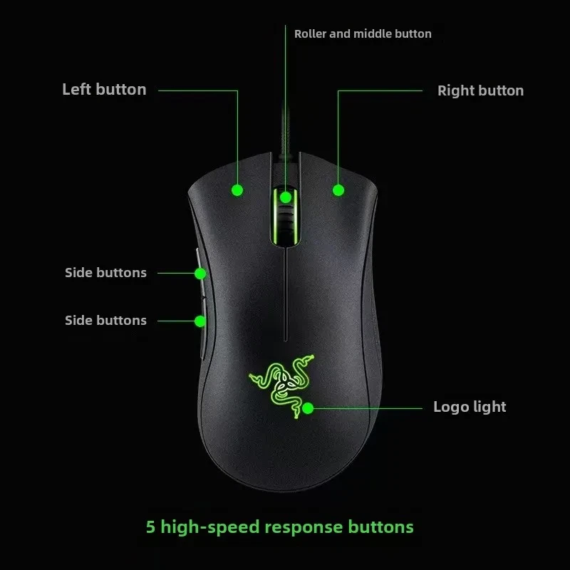 Deathadder Viper Standard Edition 6400 Wired Gaming Mouse New Esports LOL - Image 2 of 4
