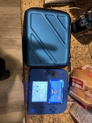 Nintendo 2DS Handheld Console Electric Blue With Stylus, Carrying Case & Charger