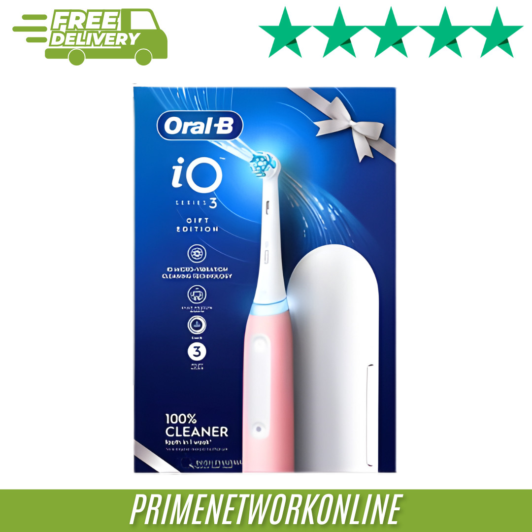 Oral-B iO3 Blush Pink Electric Toothbrush + Travel Case 100% ORIGINAL ⭐⭐⭐⭐⭐
